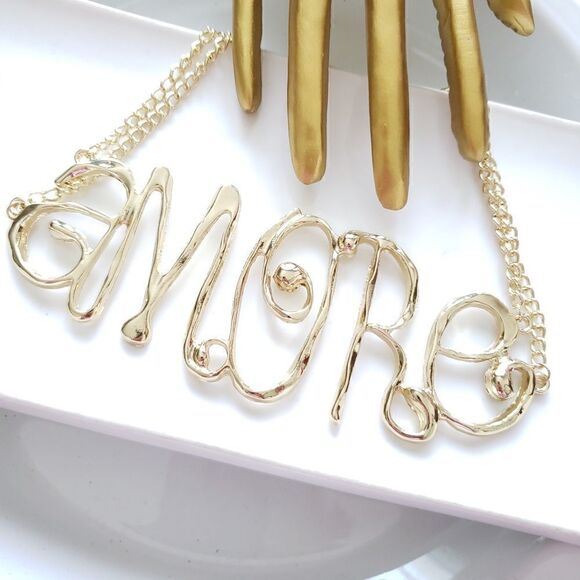 Zara “AMORE” Choker Necklace Hot Item! - Picture 15 of 16